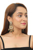 Green & White Gold Plated Earrings