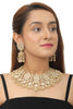 White Bridal Wear Double Layered Necklace Set