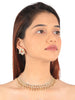 White pearl beaded white pearl choker set