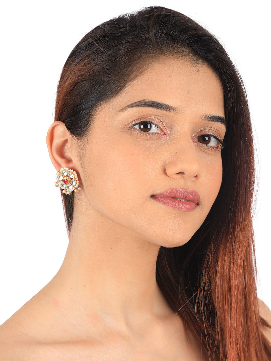 White pearl beaded white pearl choker set