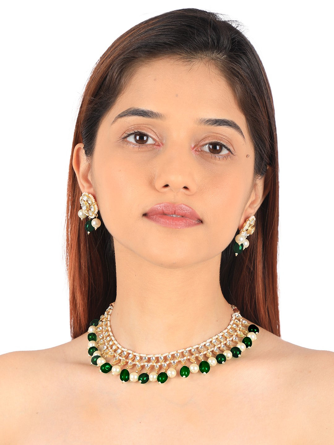 White pearl handcrafted choker set