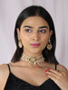 Festive wear riana green white choker set