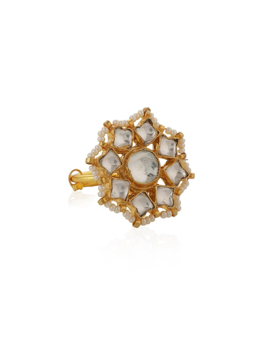 Unique design gold plated ring