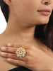 Unique design gold plated ring