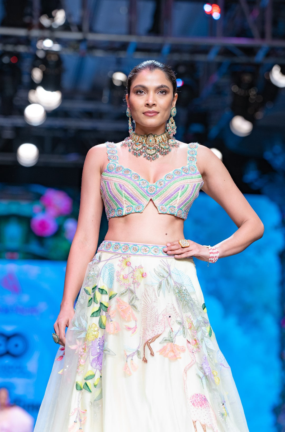 Pink Pearl Beaded Chandshape Maangtikka