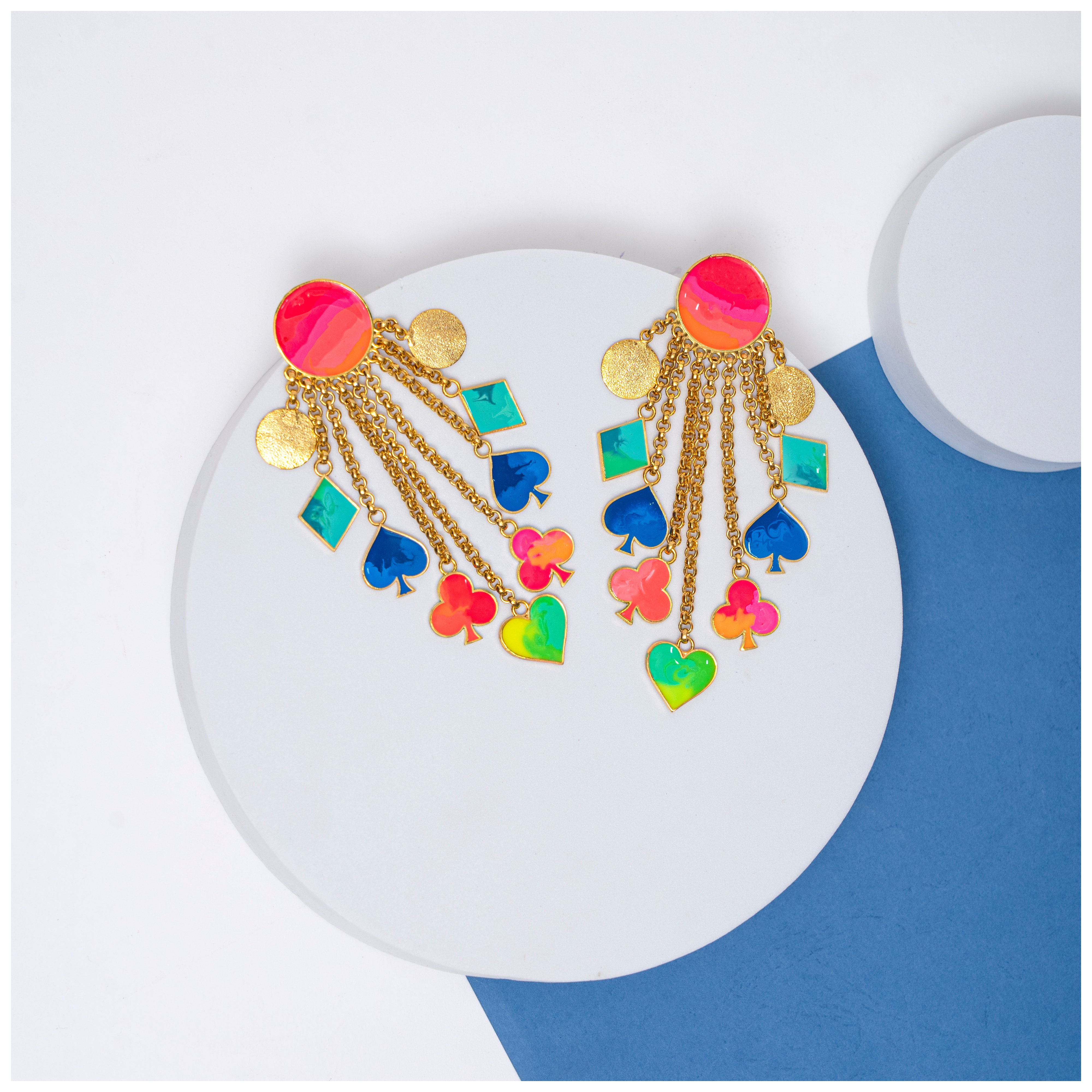 La fortuna earrings pink