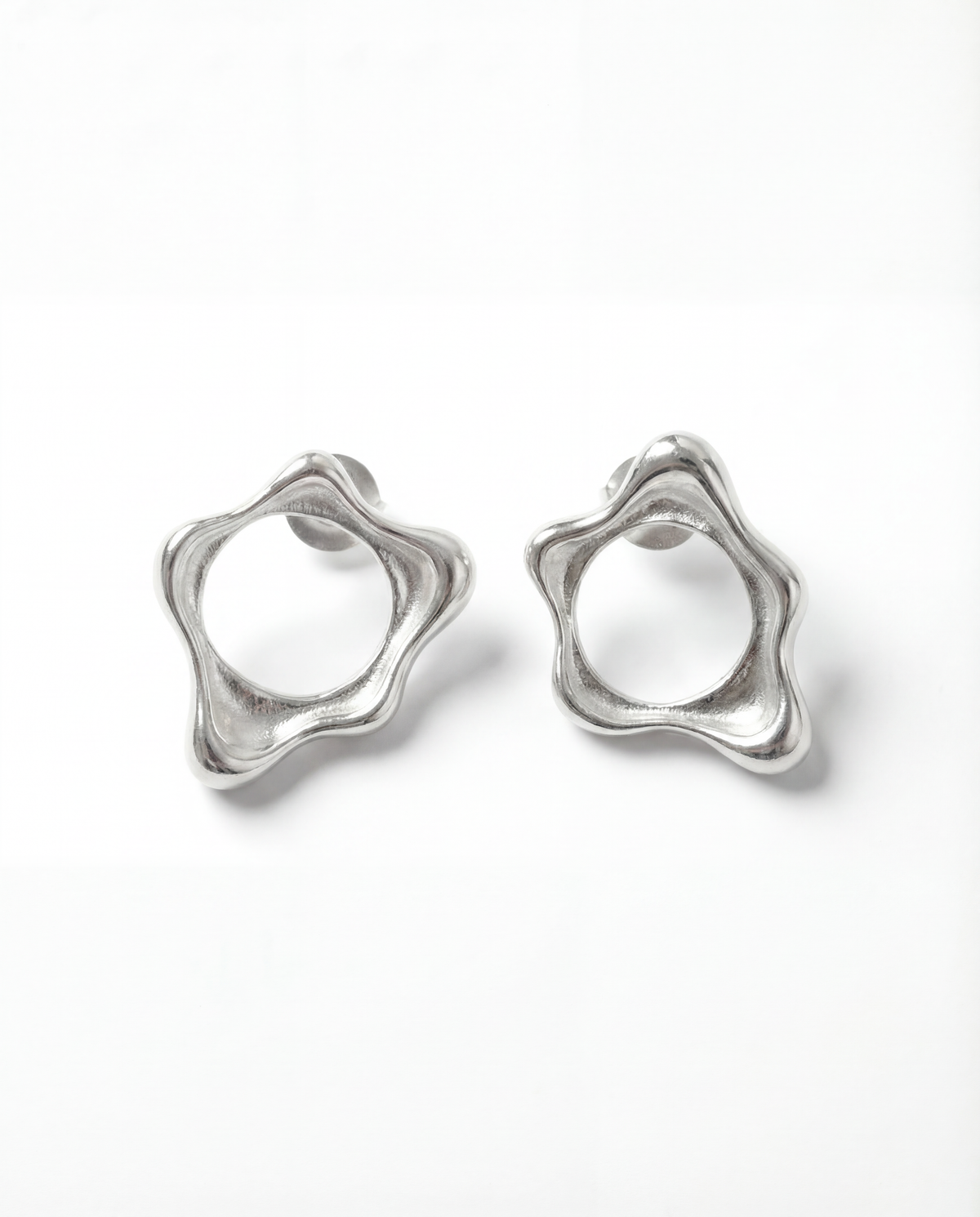 Fluid mini earrings (silver)