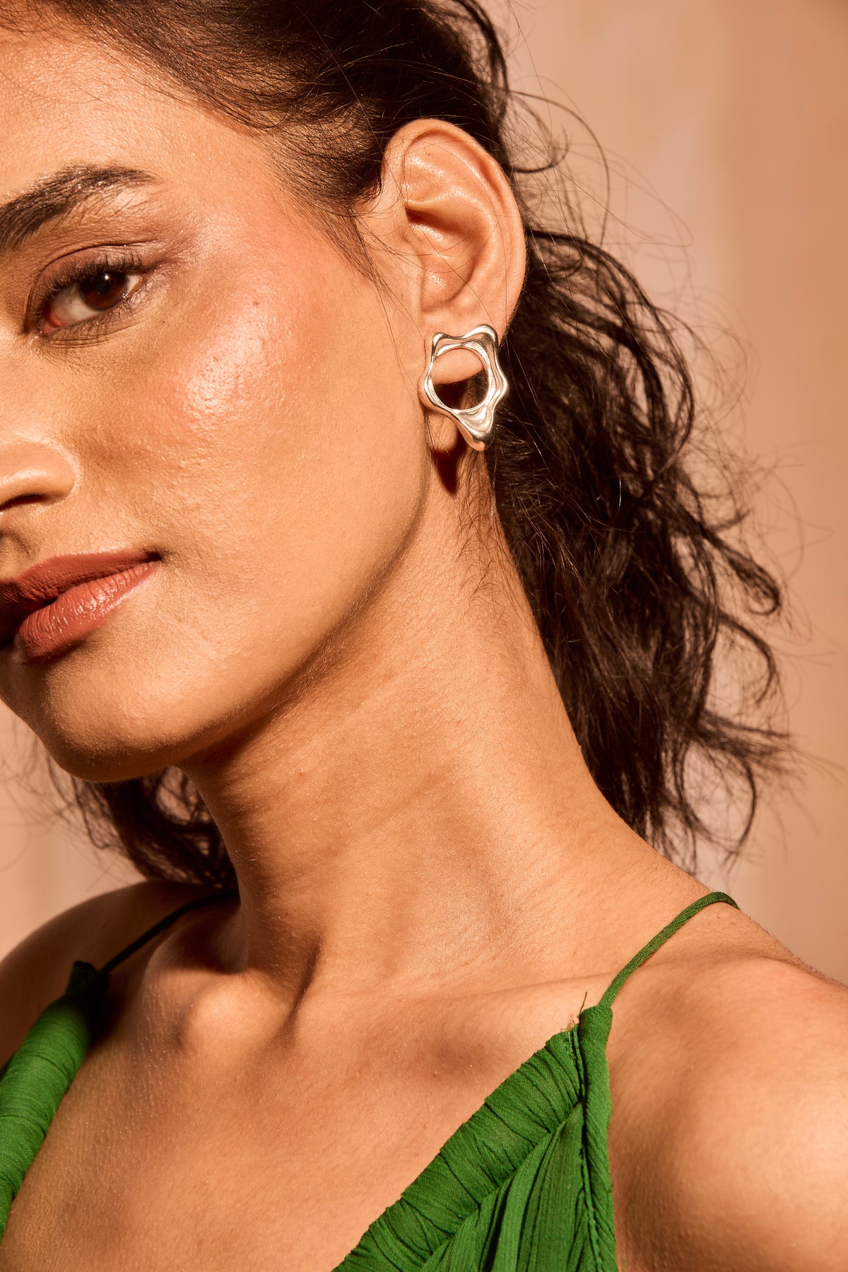 Fluid mini earrings (silver)