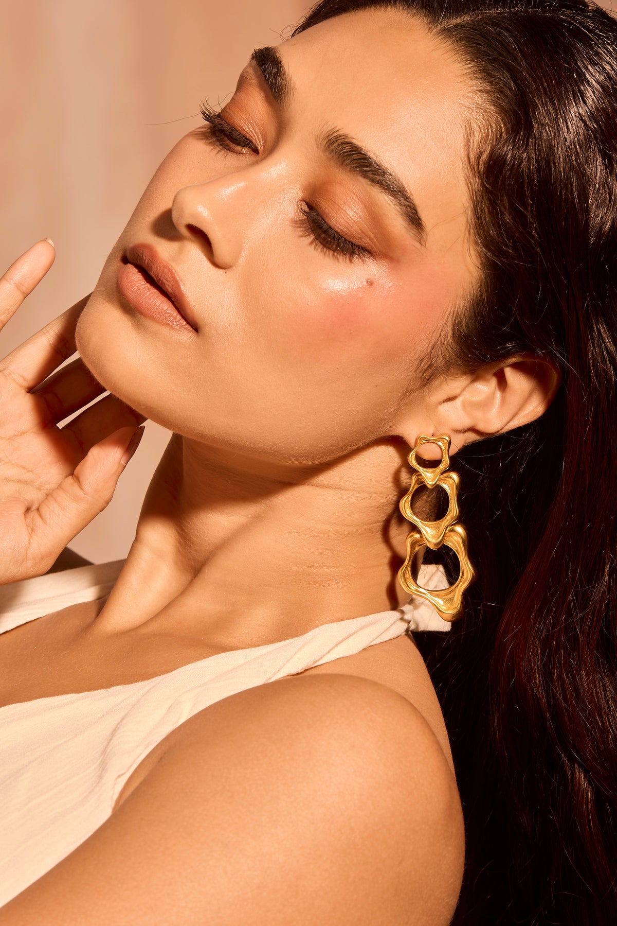 Fluid trio earring