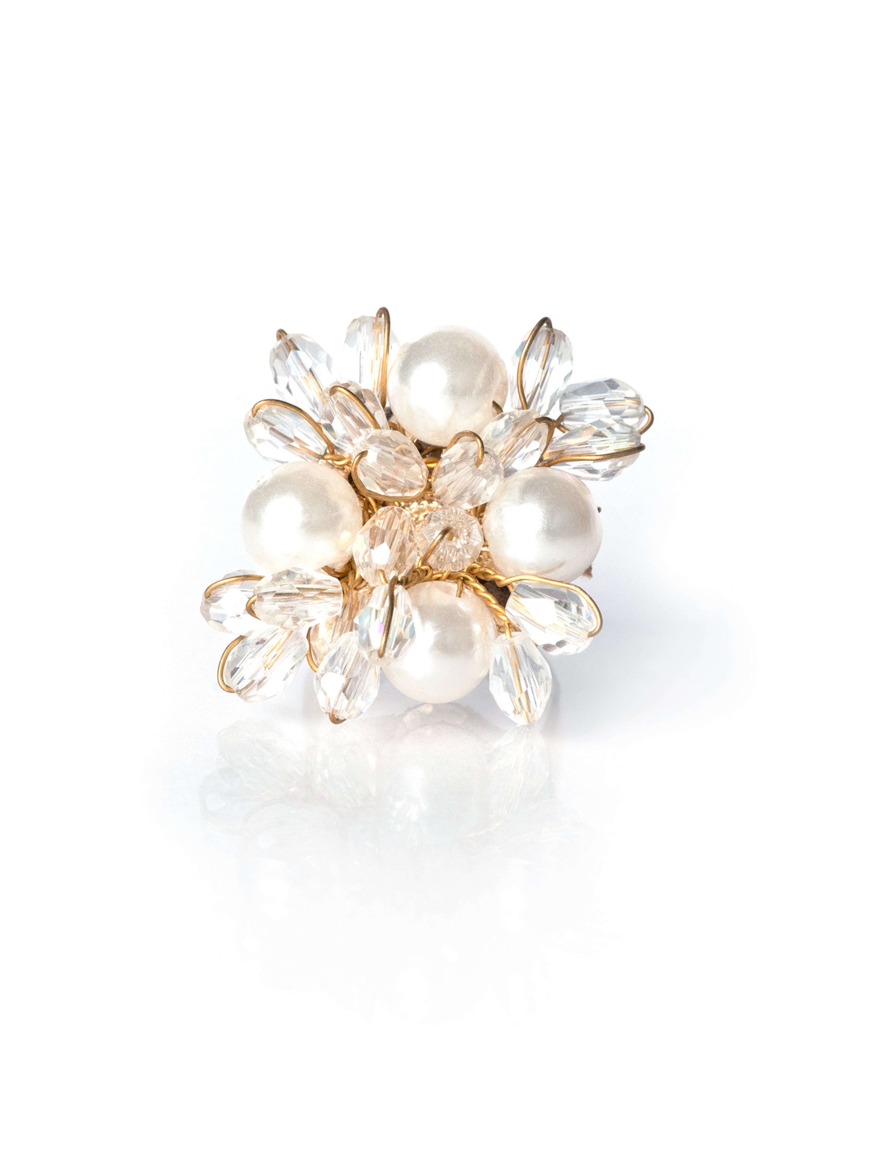 Peachy pearl ring