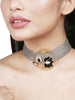 Ethereal midnight weave lotus choker