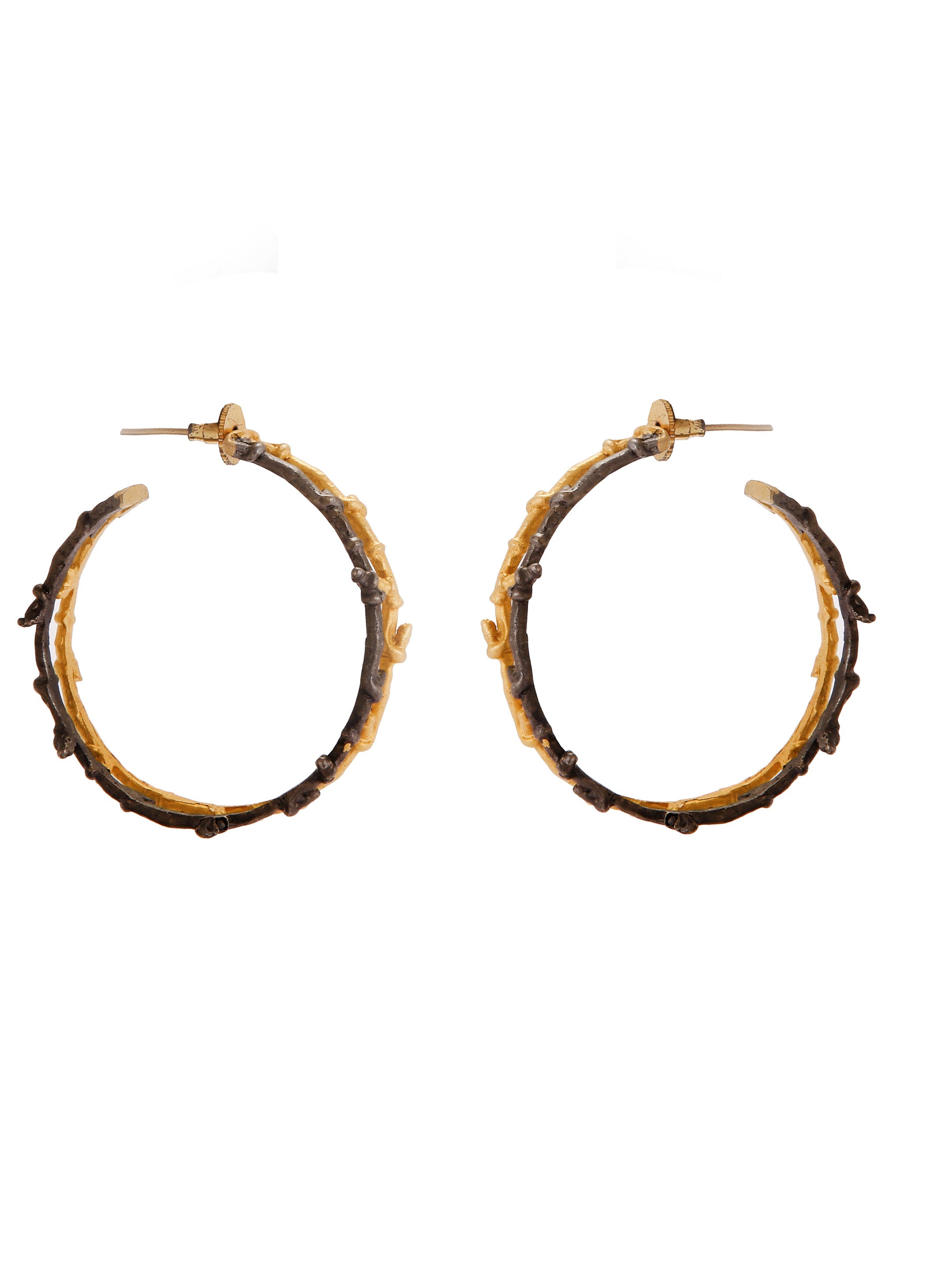 Adam and eve gold earring