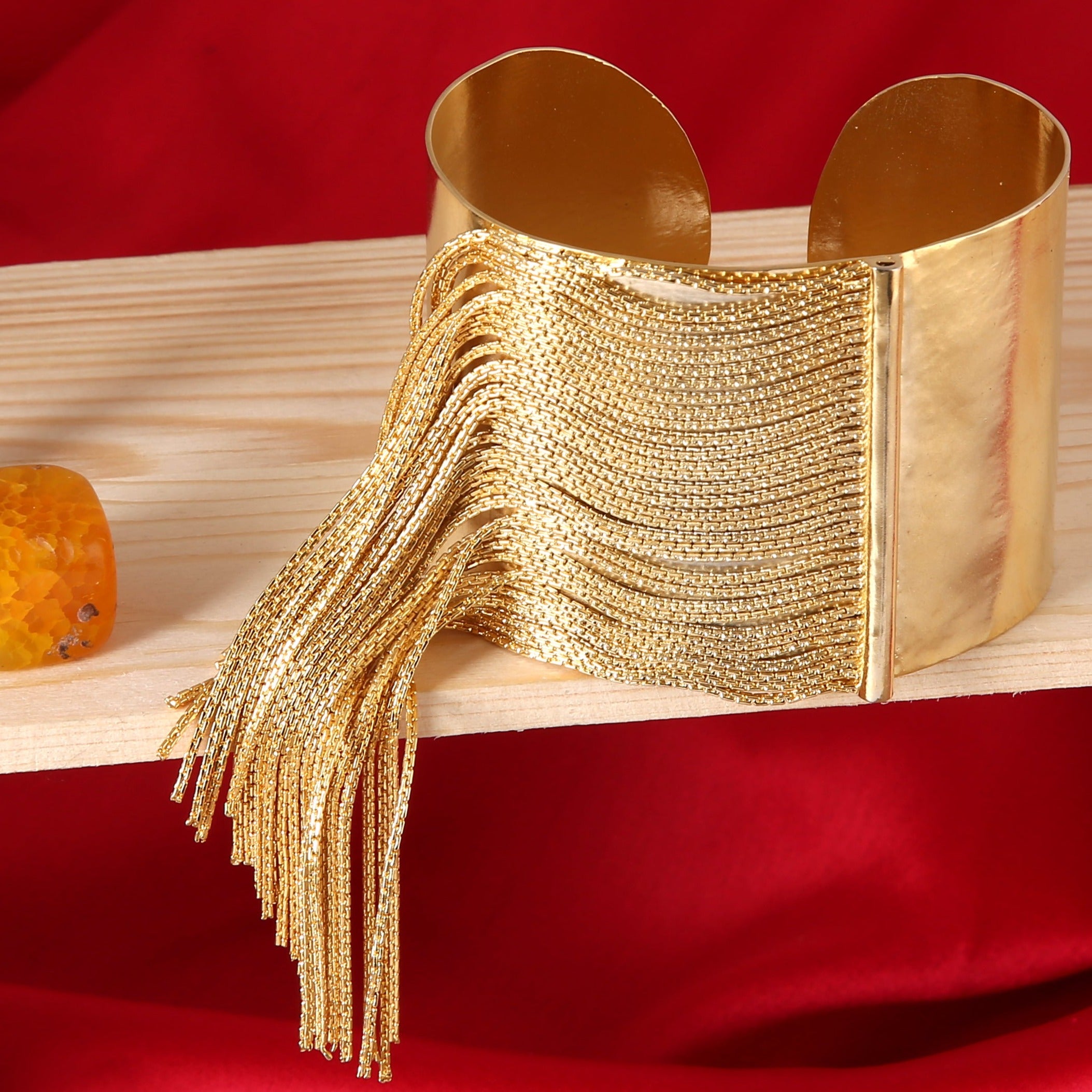 Dangler gold cuff