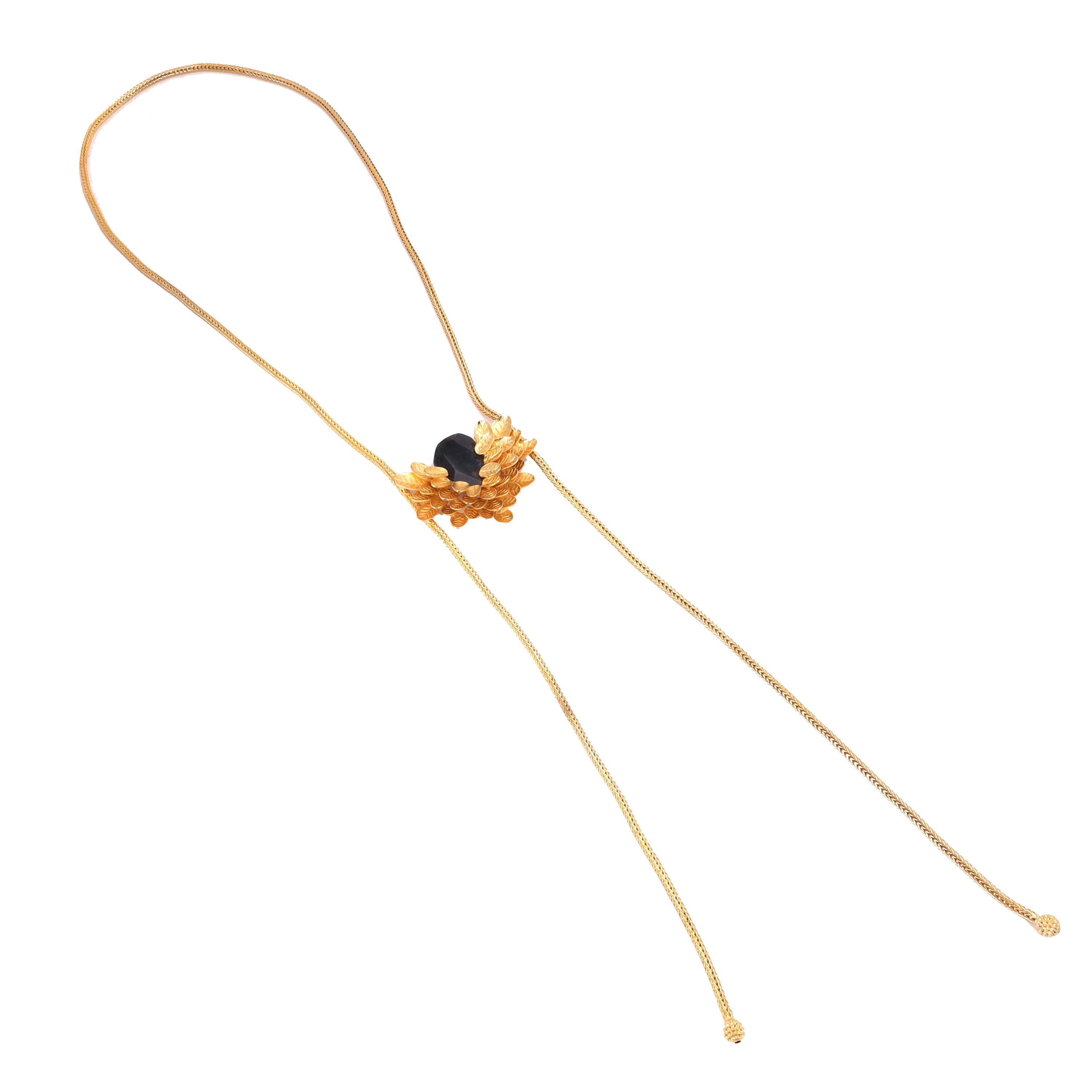 Black stone statement necklace