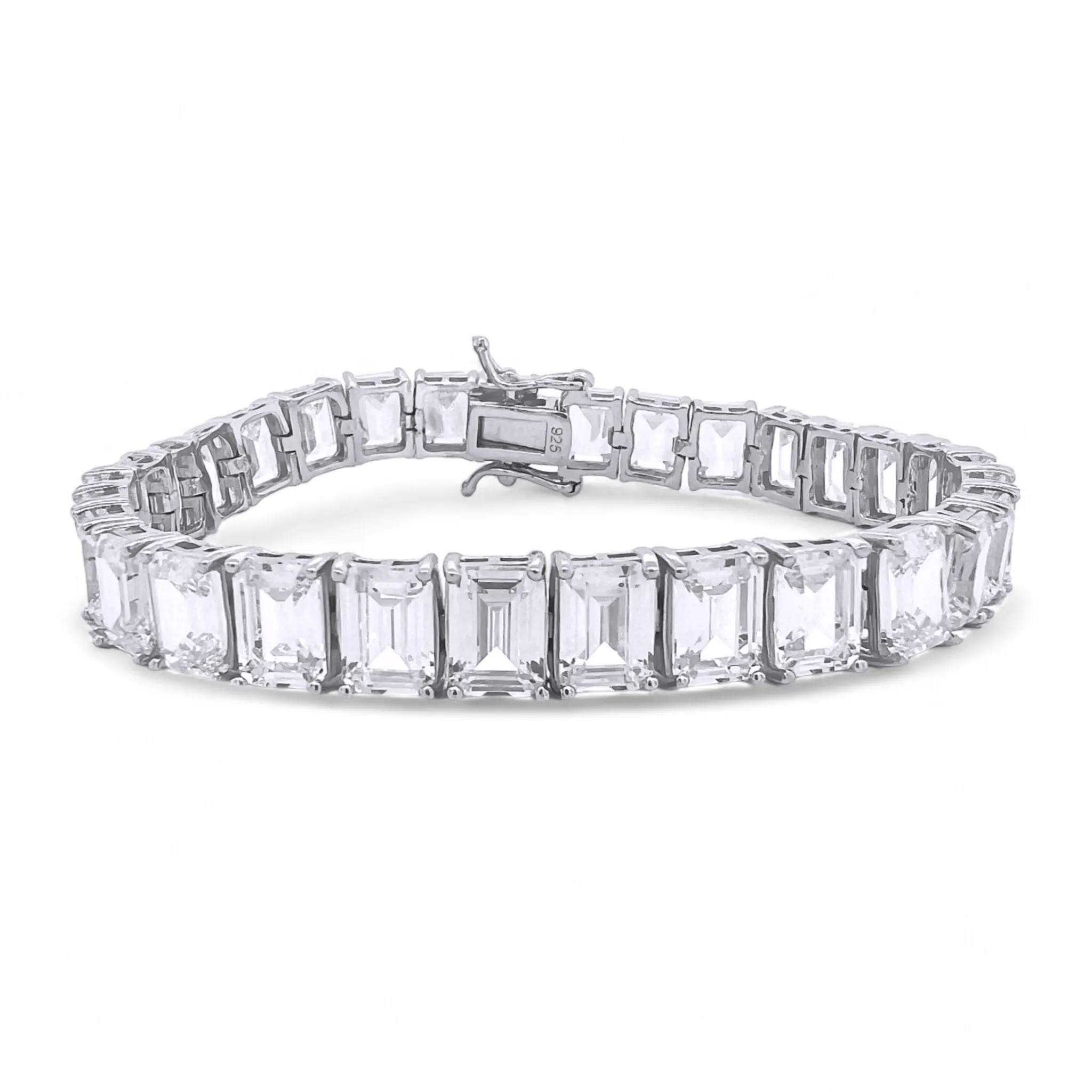 Glamour Silver Tennis Bracelet