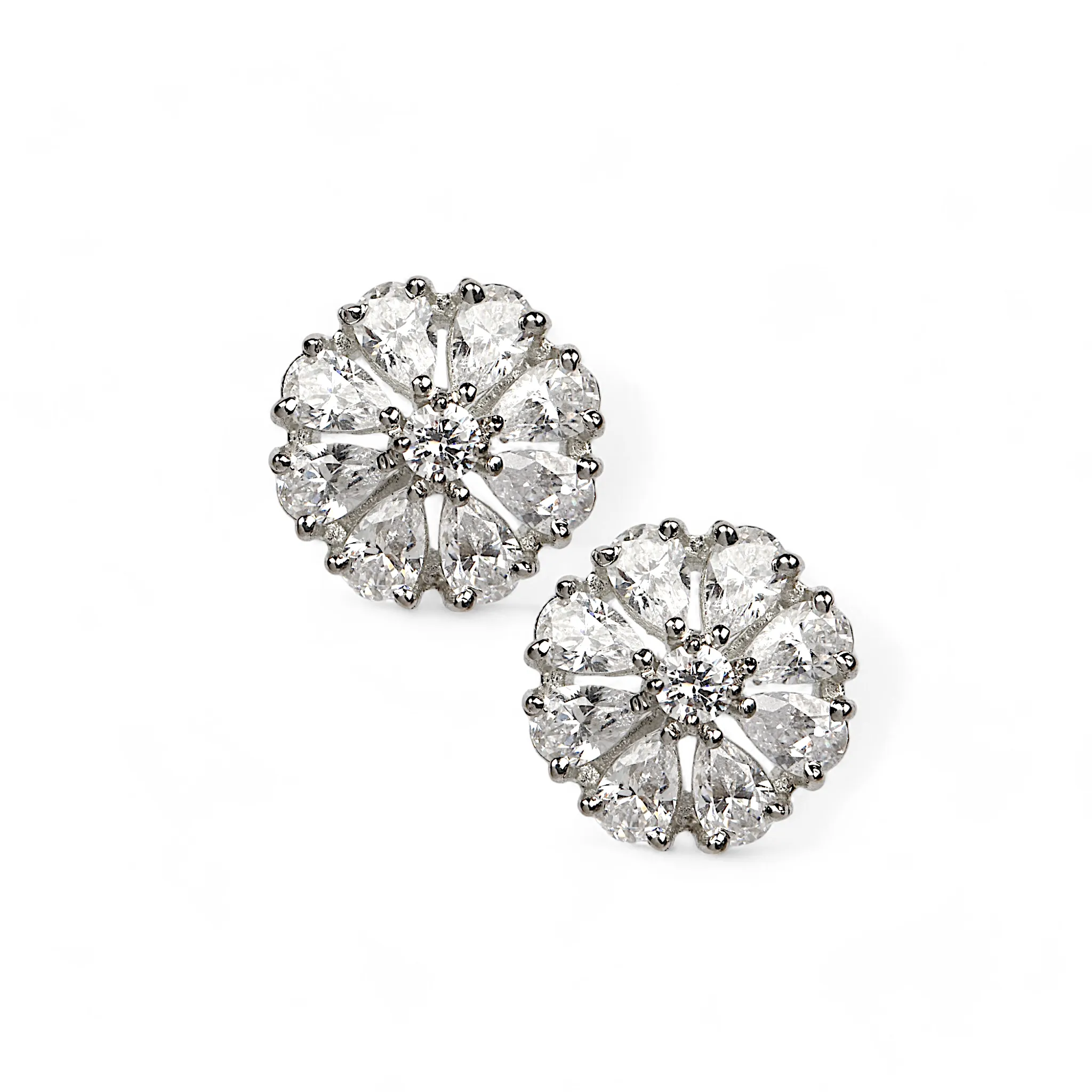 Cosmic Bloom Silver Earrings