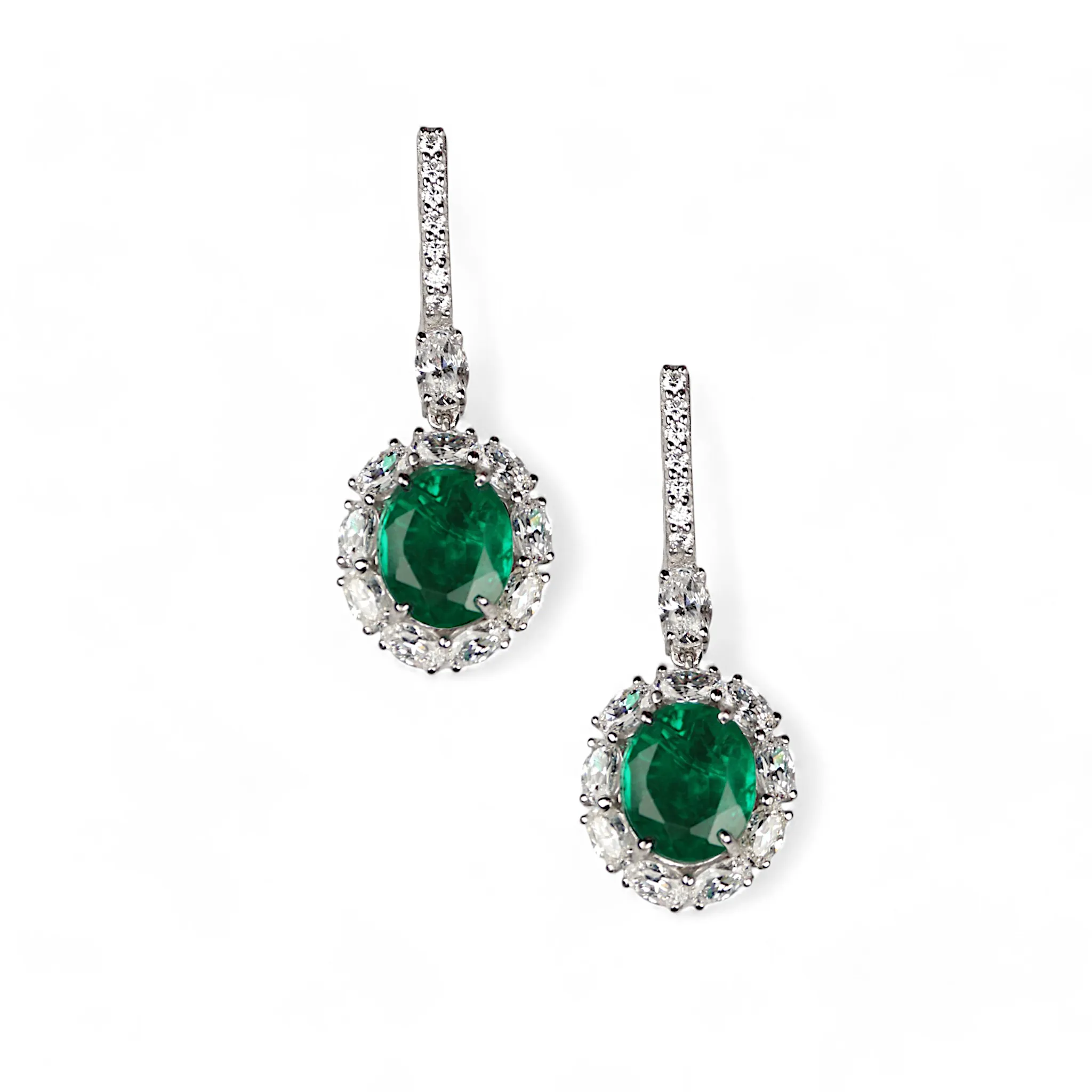 Verdant Embrace Silver Danglers