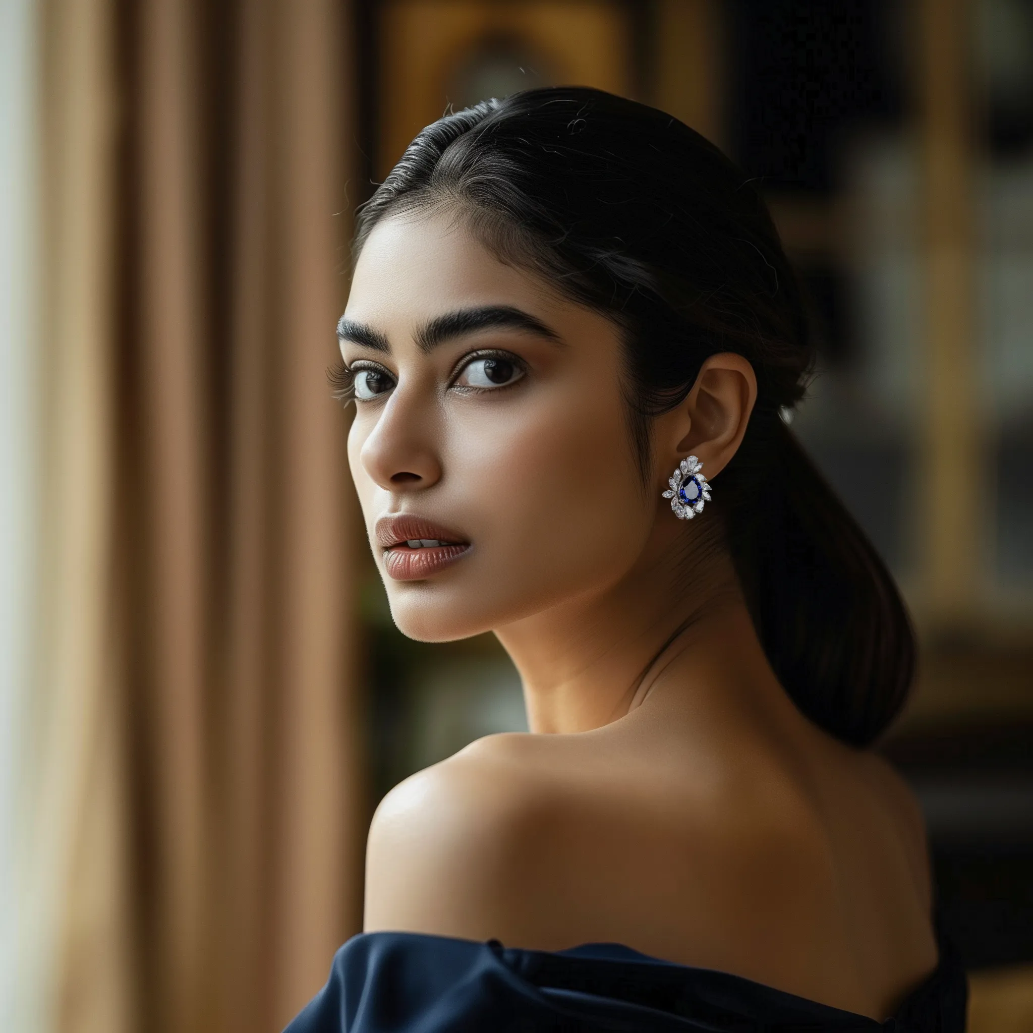 Sapphire Serenade Shapire Studs