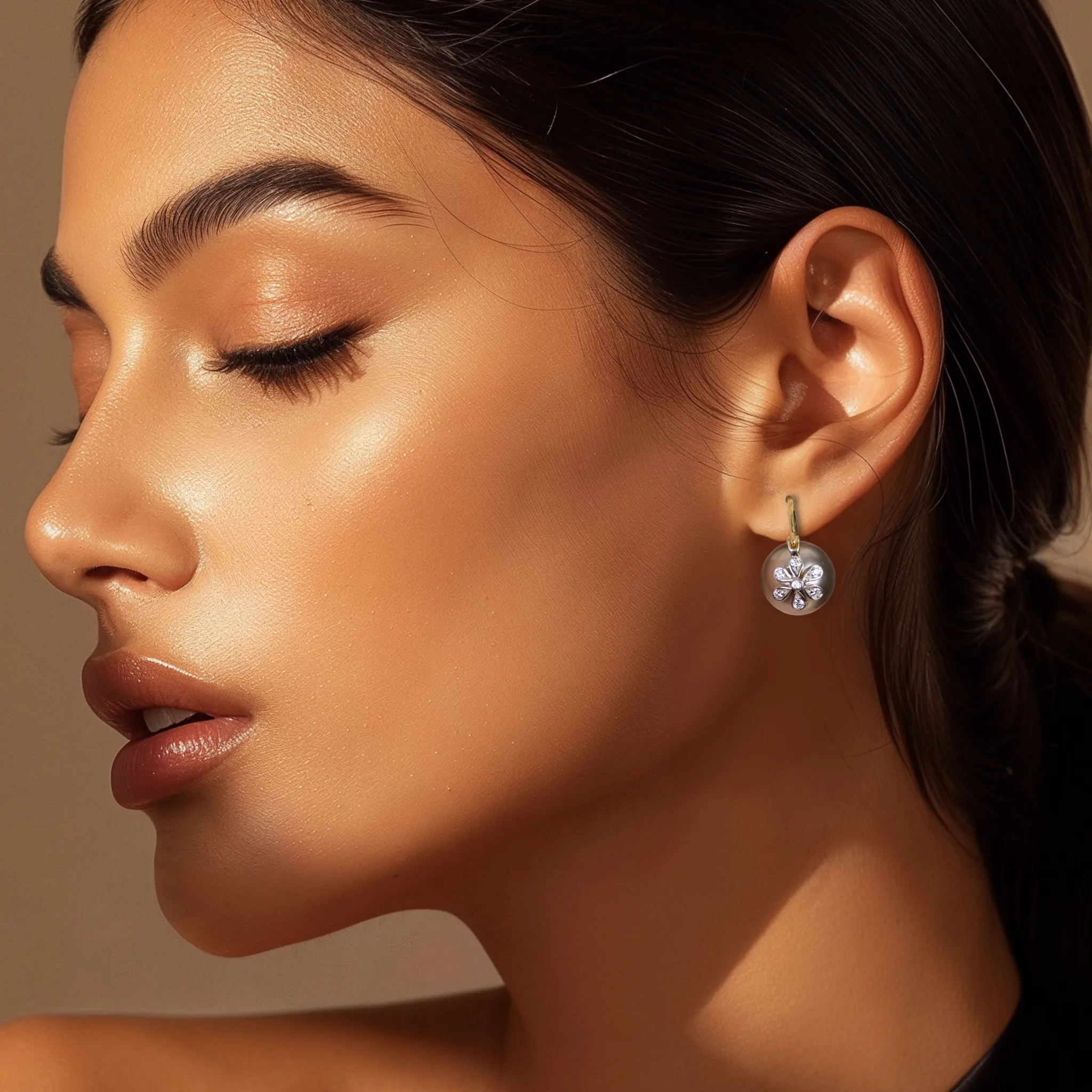 Pearl Blossom Silve Earrings