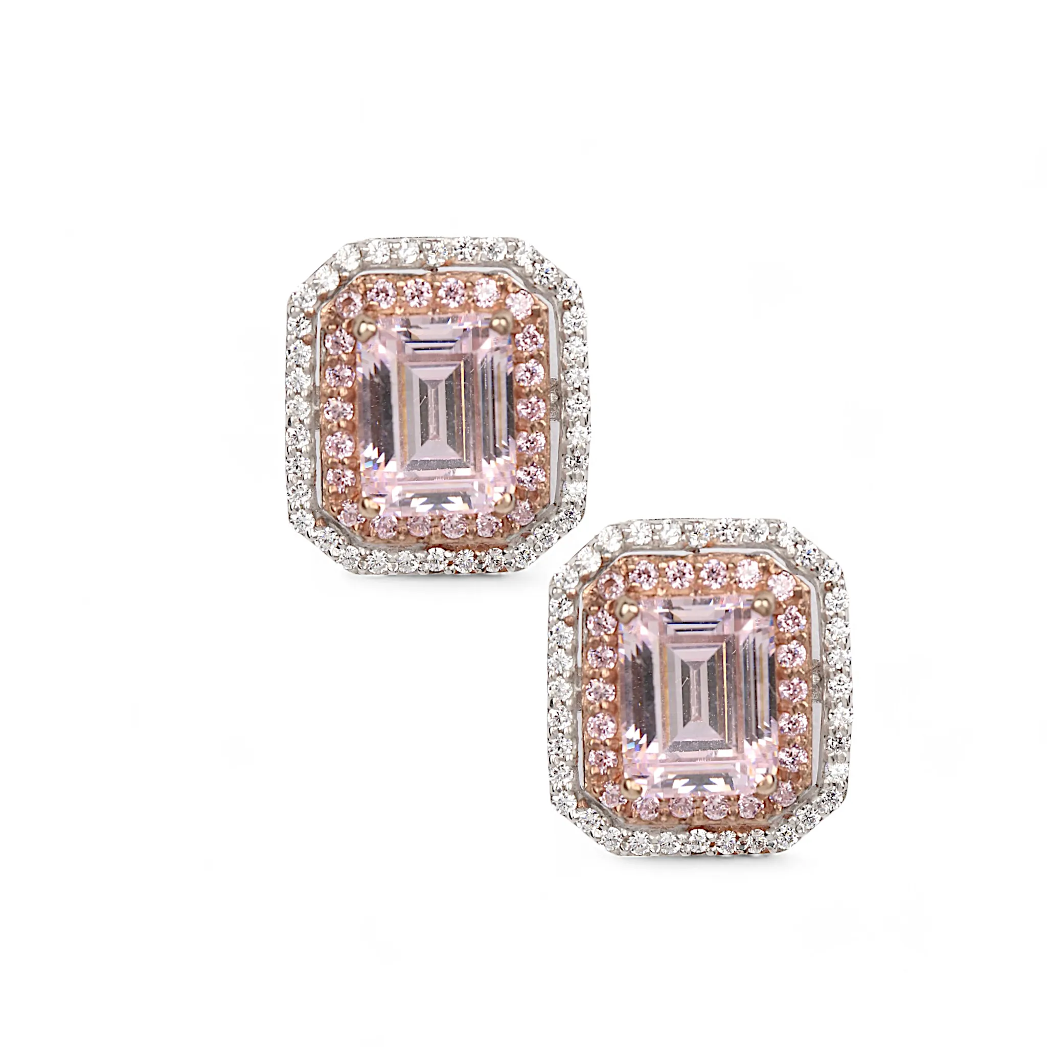Pink Rhapsody Silver Studs