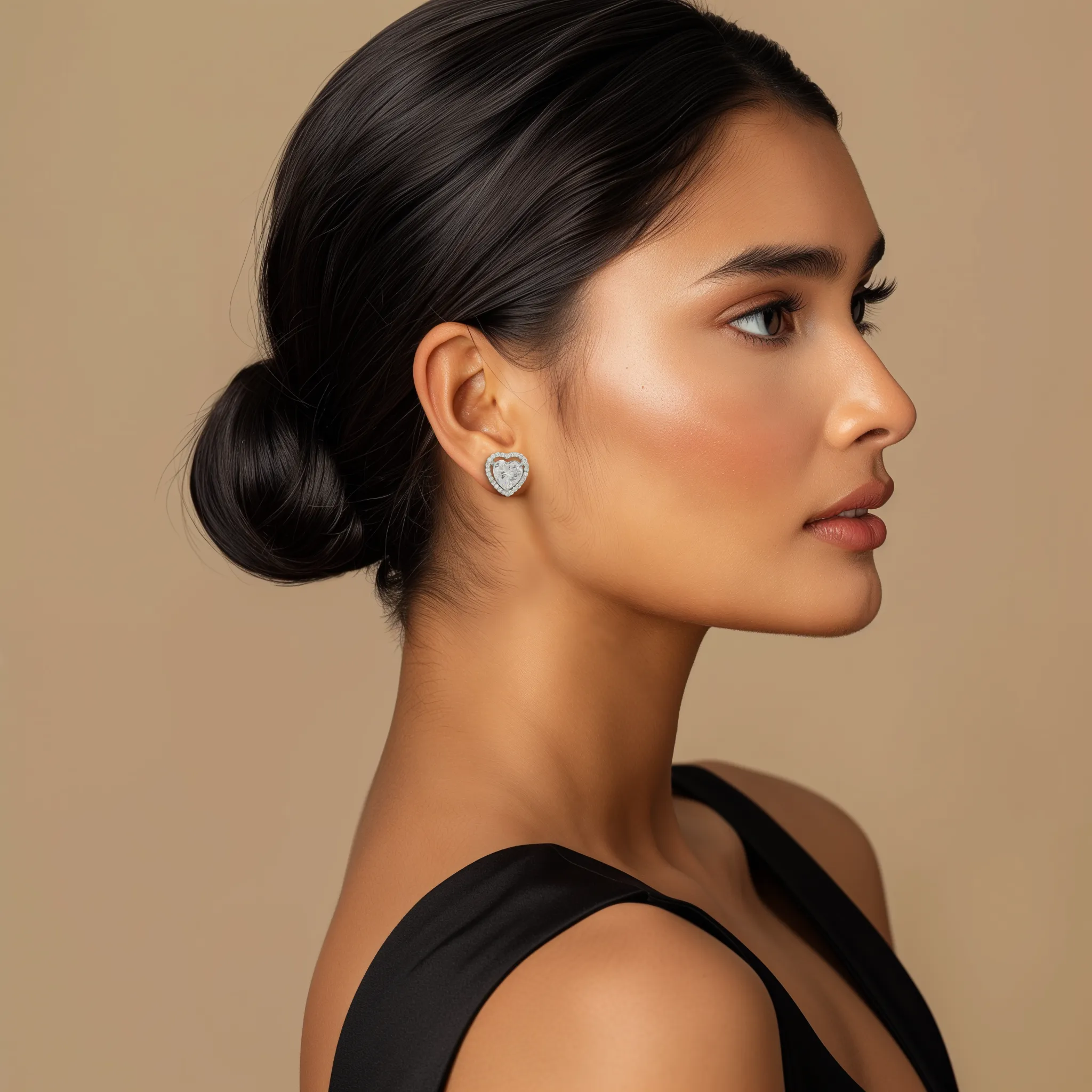 Heartfelt Halo Silver Studs