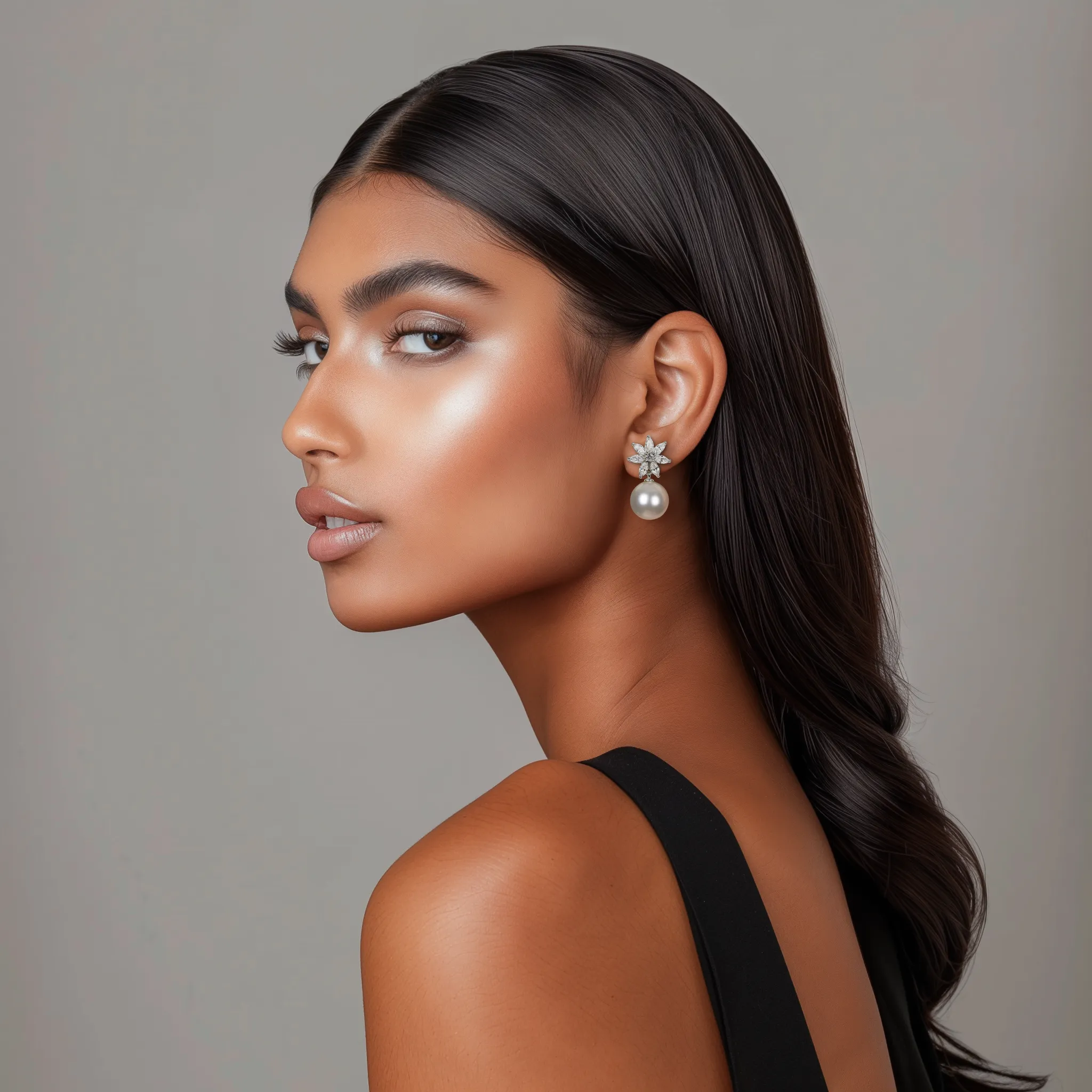Pearl Blossom Silver Earrings