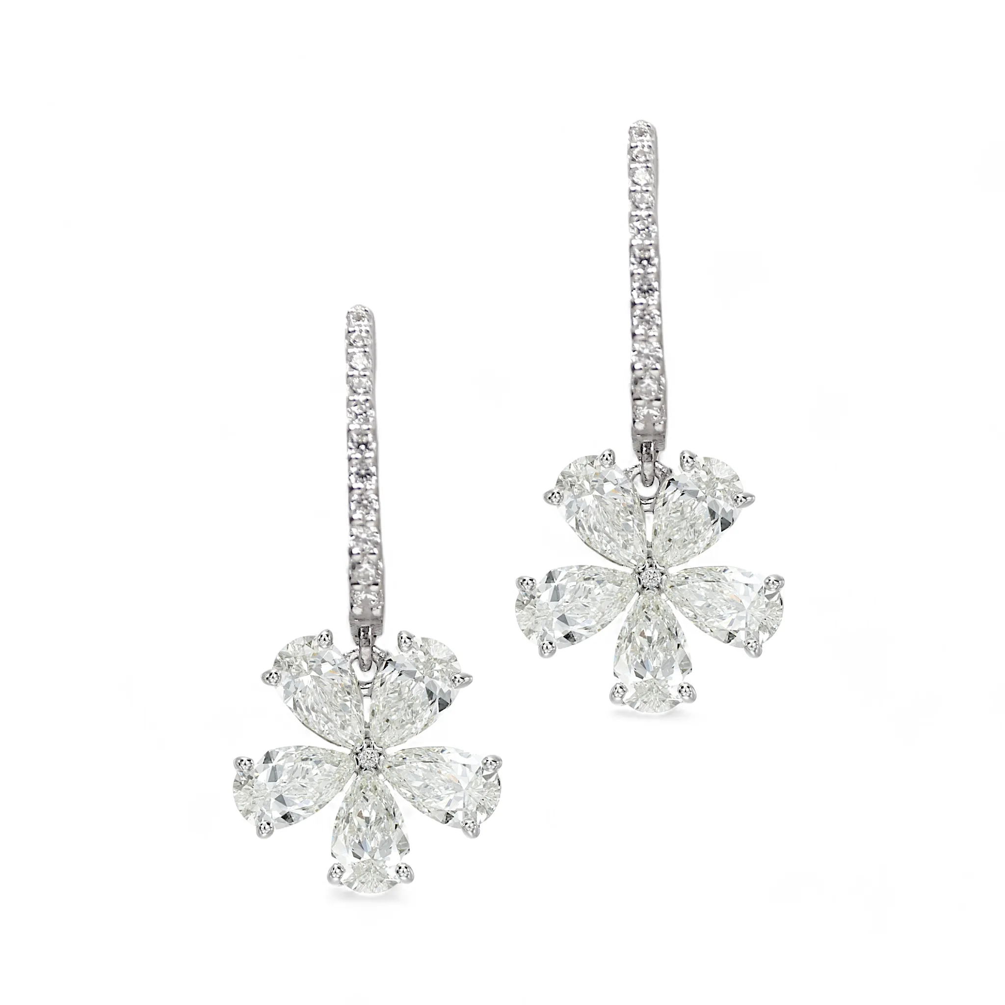 Floral Dazzle Silver Earrings