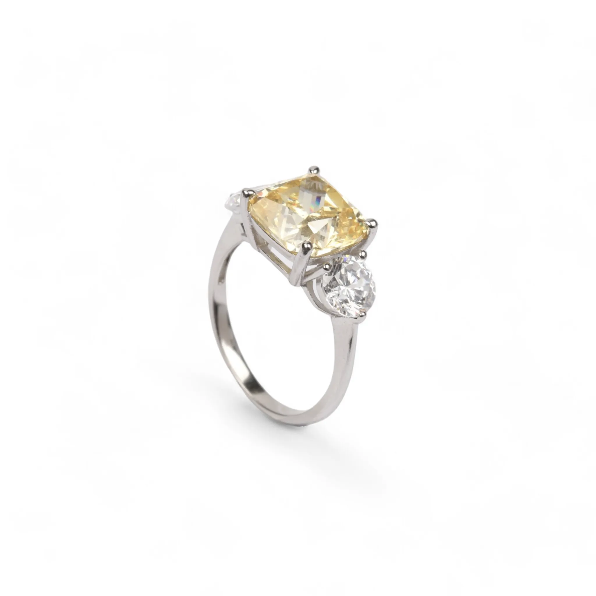 Canary Trio Silver Ring