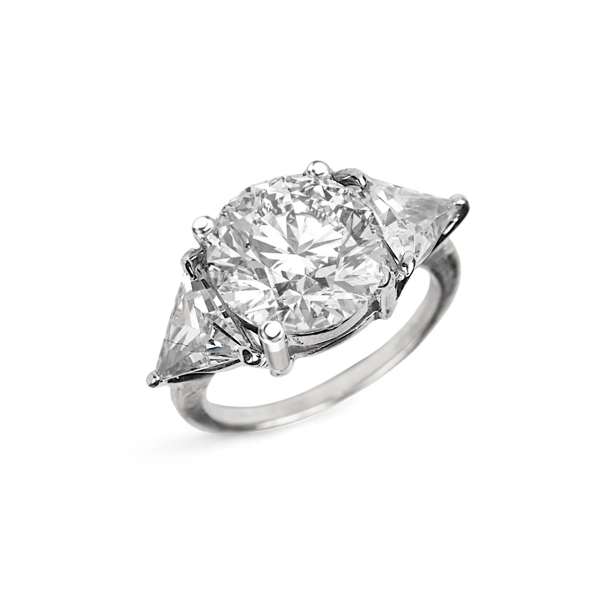 Trillion Trio Silver Ring