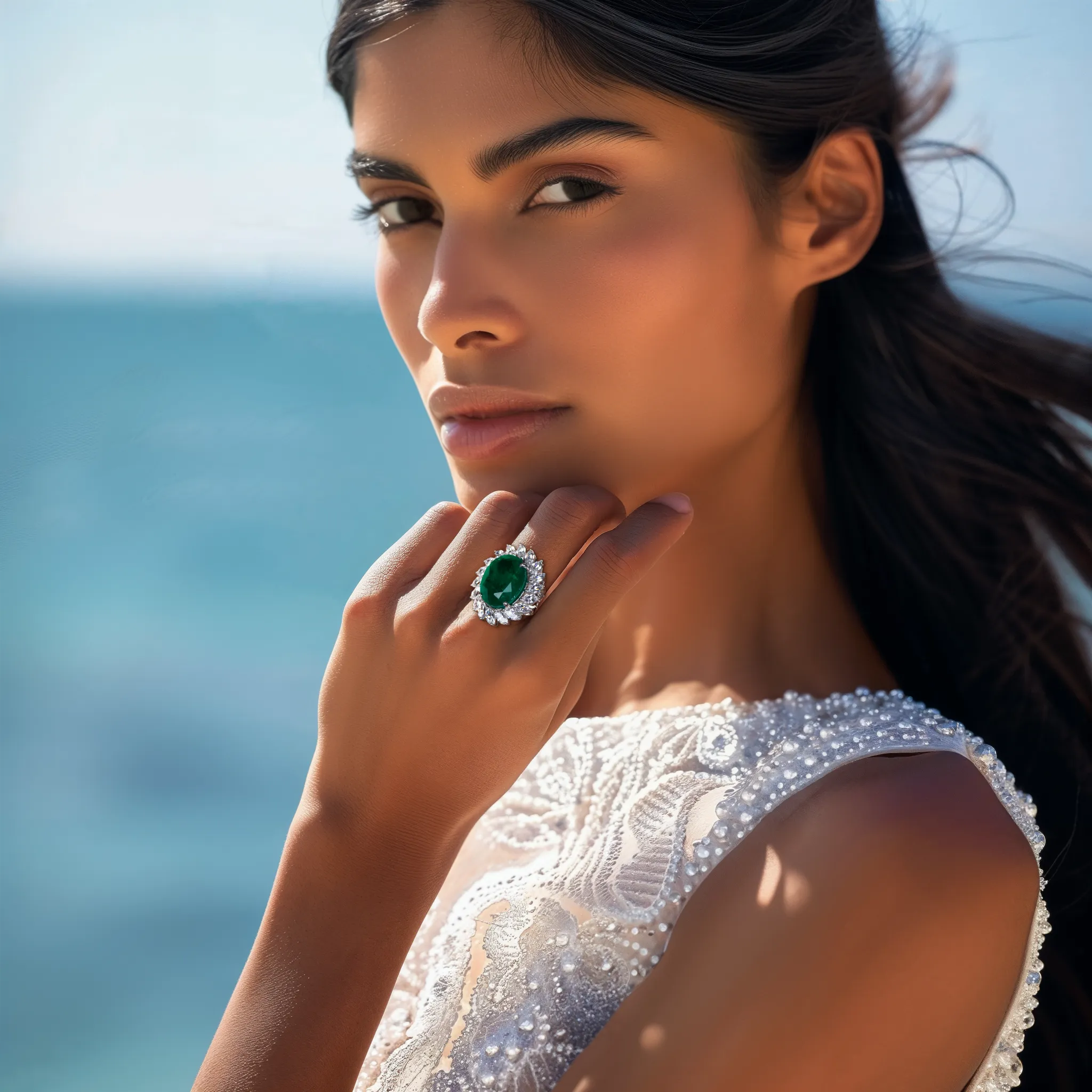 Emerald Radiance Silver Ring