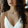 Radiant Halo Silver Necklace