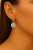 Floral Pearl Drop Earrings In 925 Silver