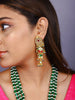 Gold Finish & Kundan Poli Pink & Green Necklace Set