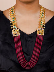 Gold Finish Kundan Polki & Semi Precious Beads