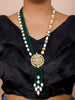 Gold Finish Kundan Polki & Semi Precious Beads Necklace