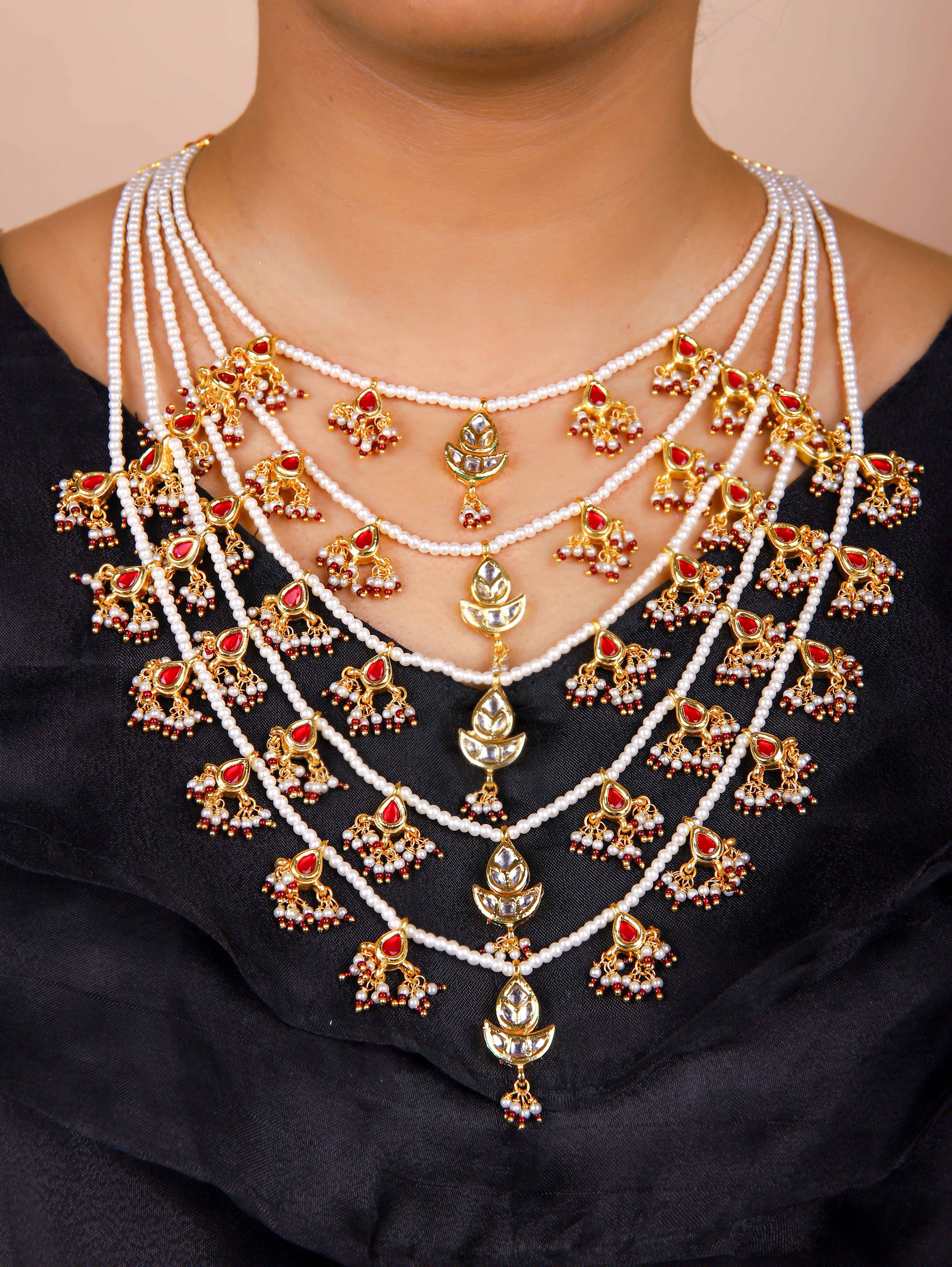 Gold Finish Kundan Polki & Semi Precious Beads 1