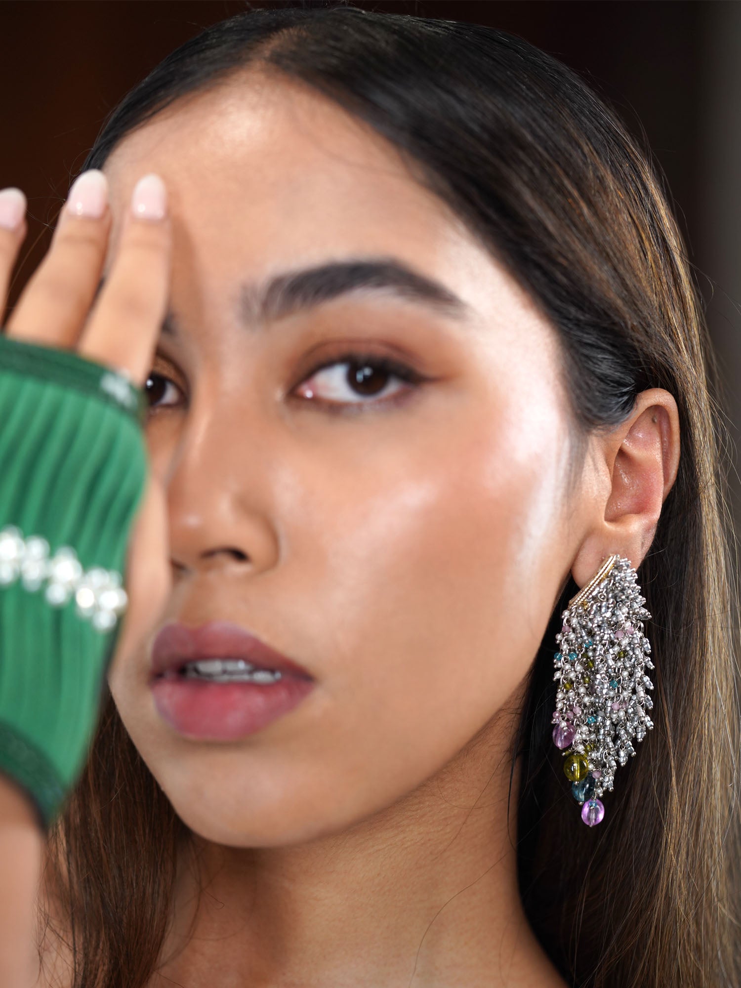 Nebula glitter earrings