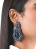 Aqua drape earrings