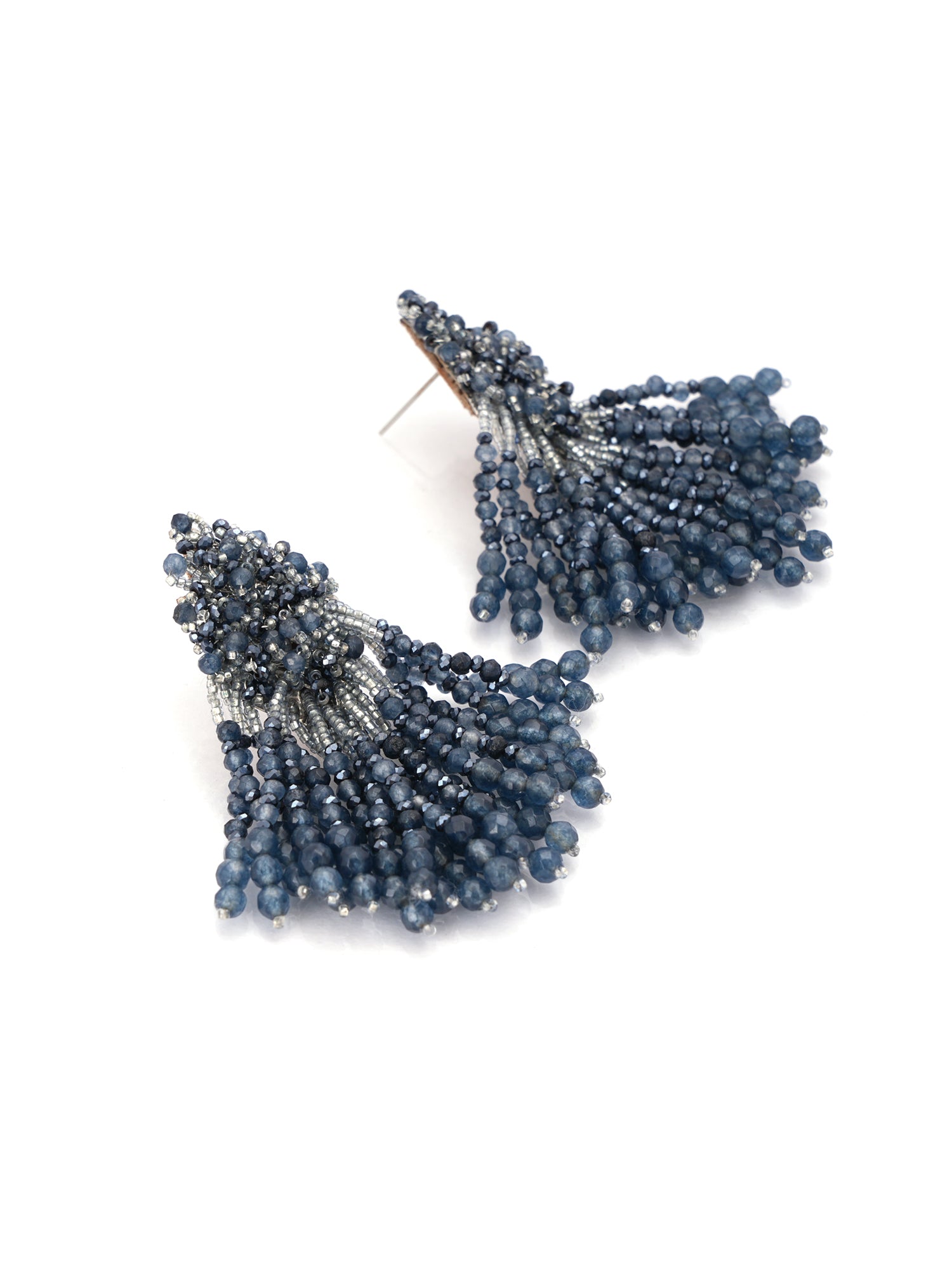 Aqua drape earrings