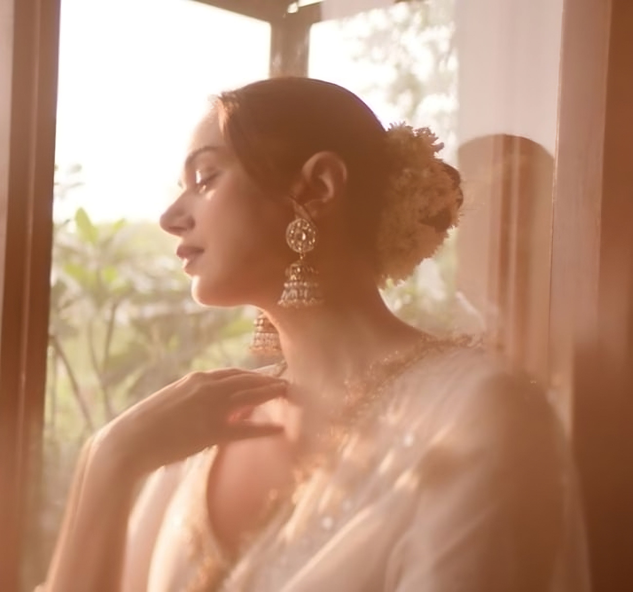 Kundan Gold Finish Jadau Jhumki
