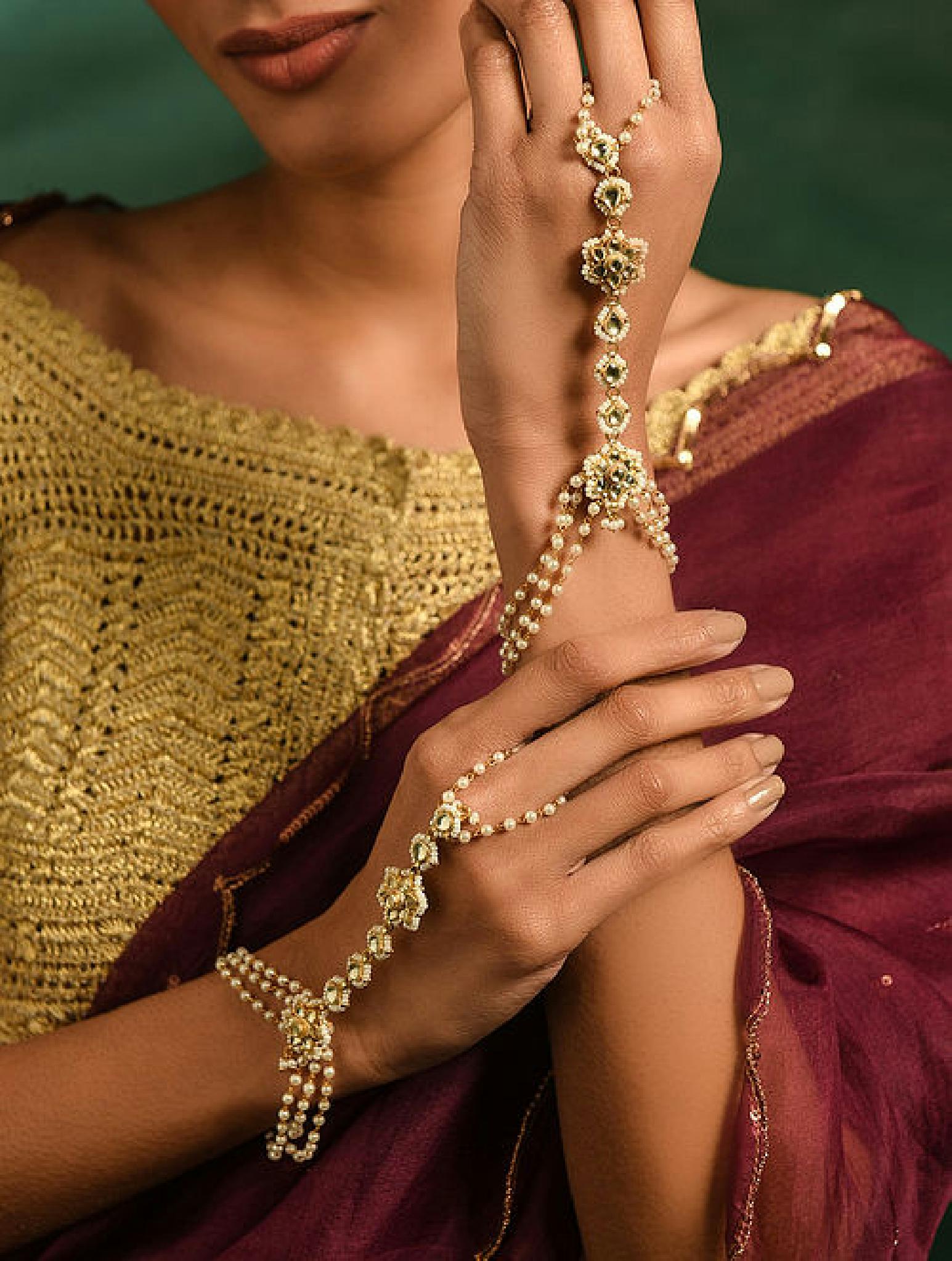 Kundan Jadau Haath Phool 2