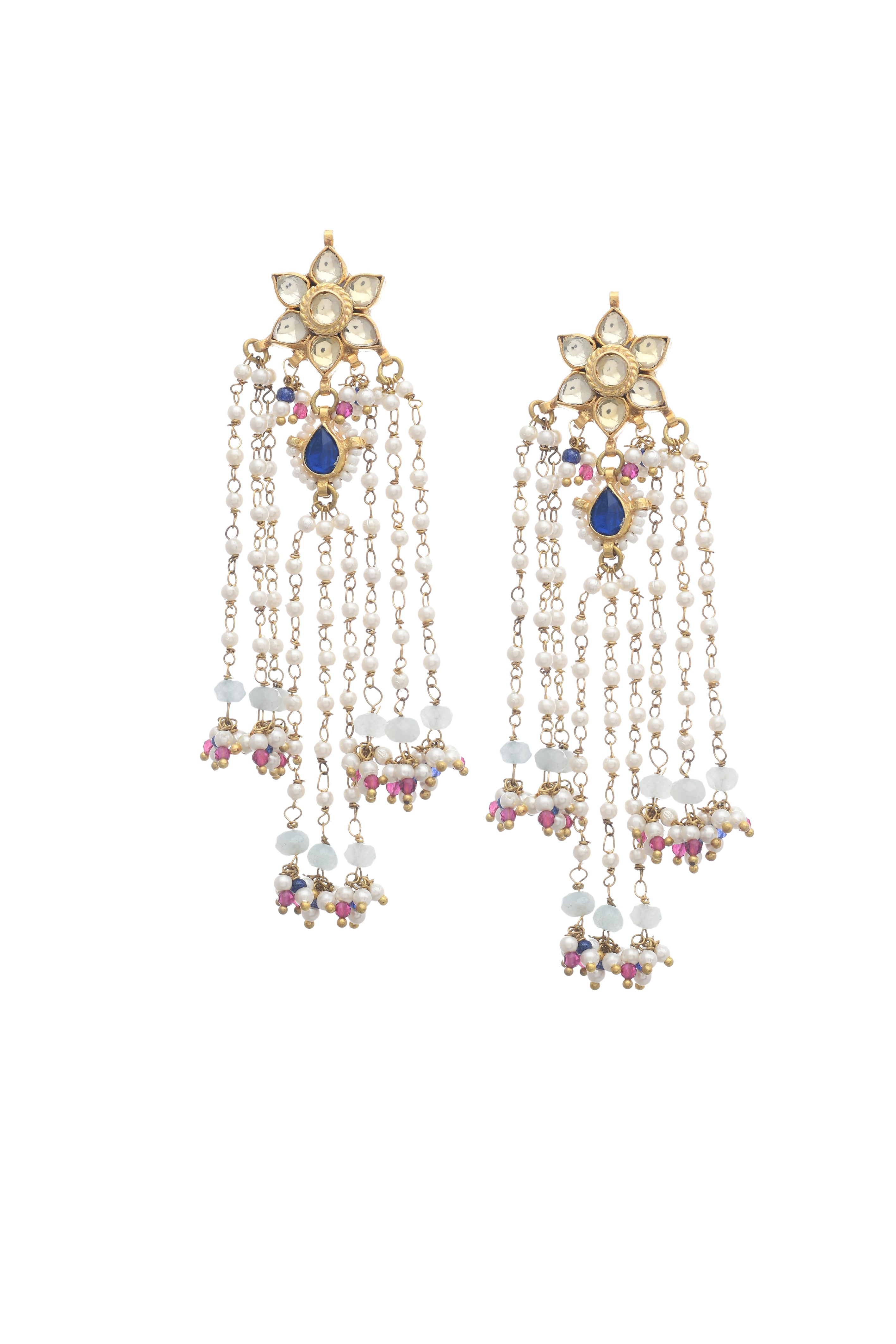Kundan Jadau Flower Earrings