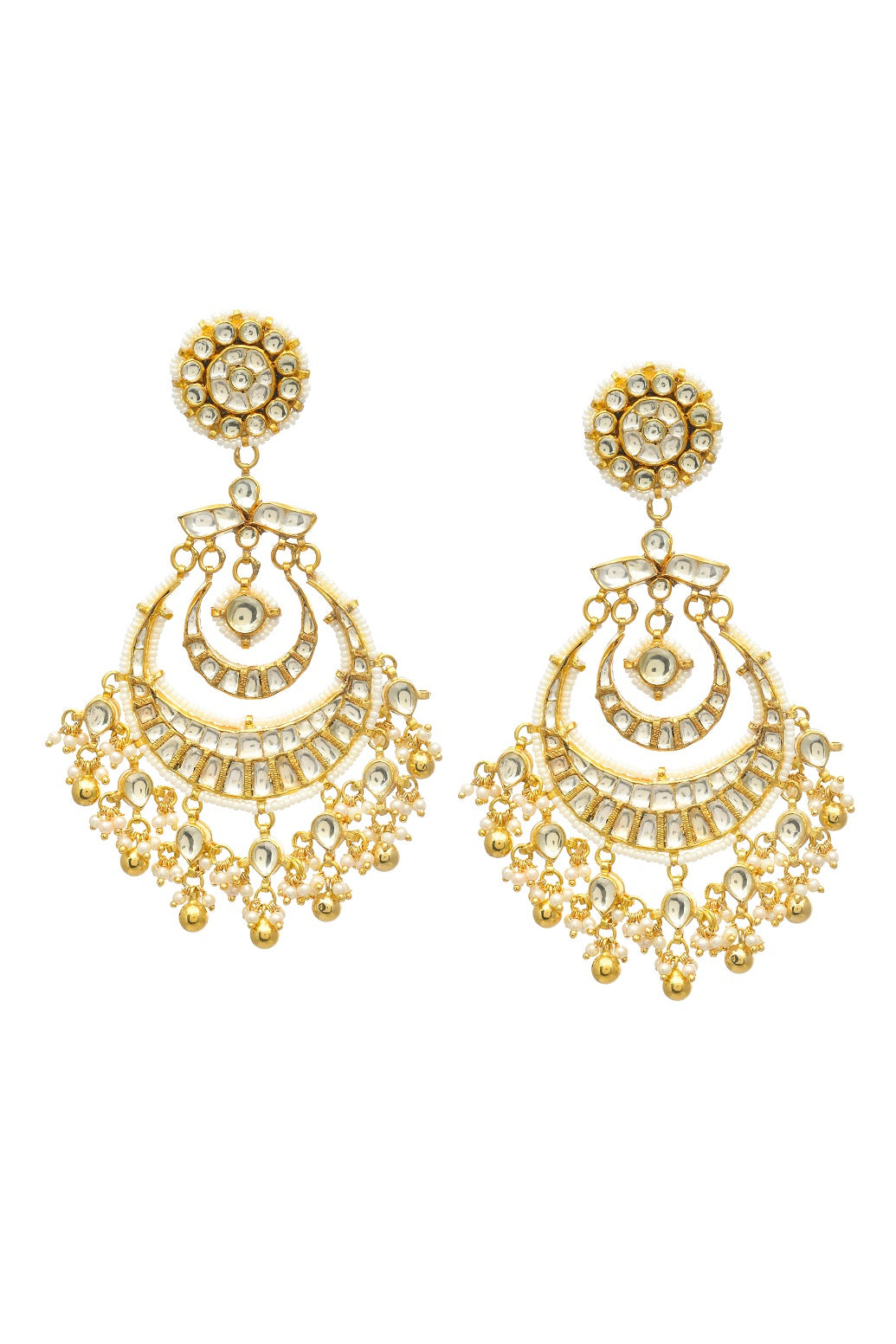 Kundan Gold Finish Chandbali