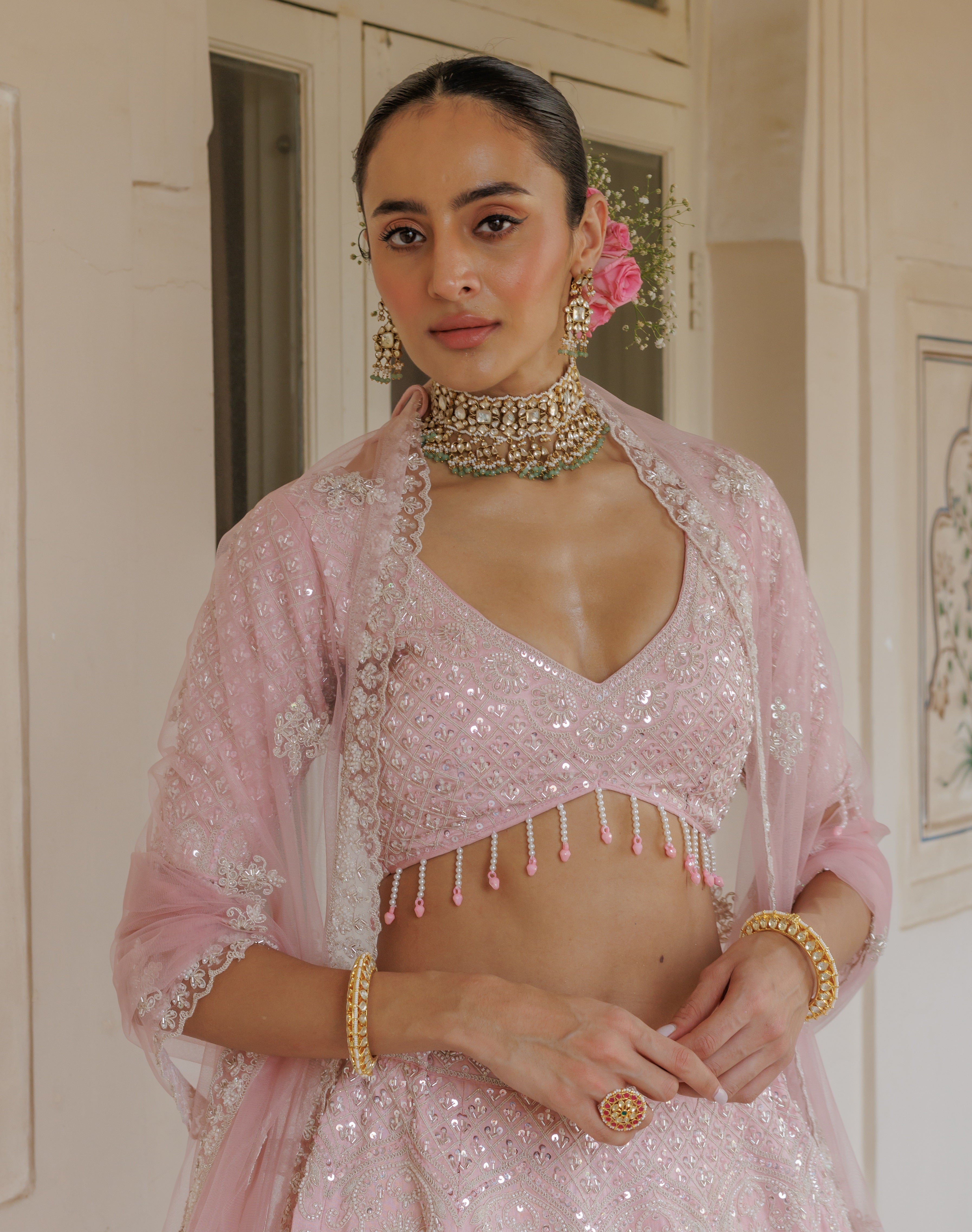 Kundan jadau bangle set (2.4')
