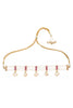 Ruby Gold Finish Jadau Choker with Pearl Drop