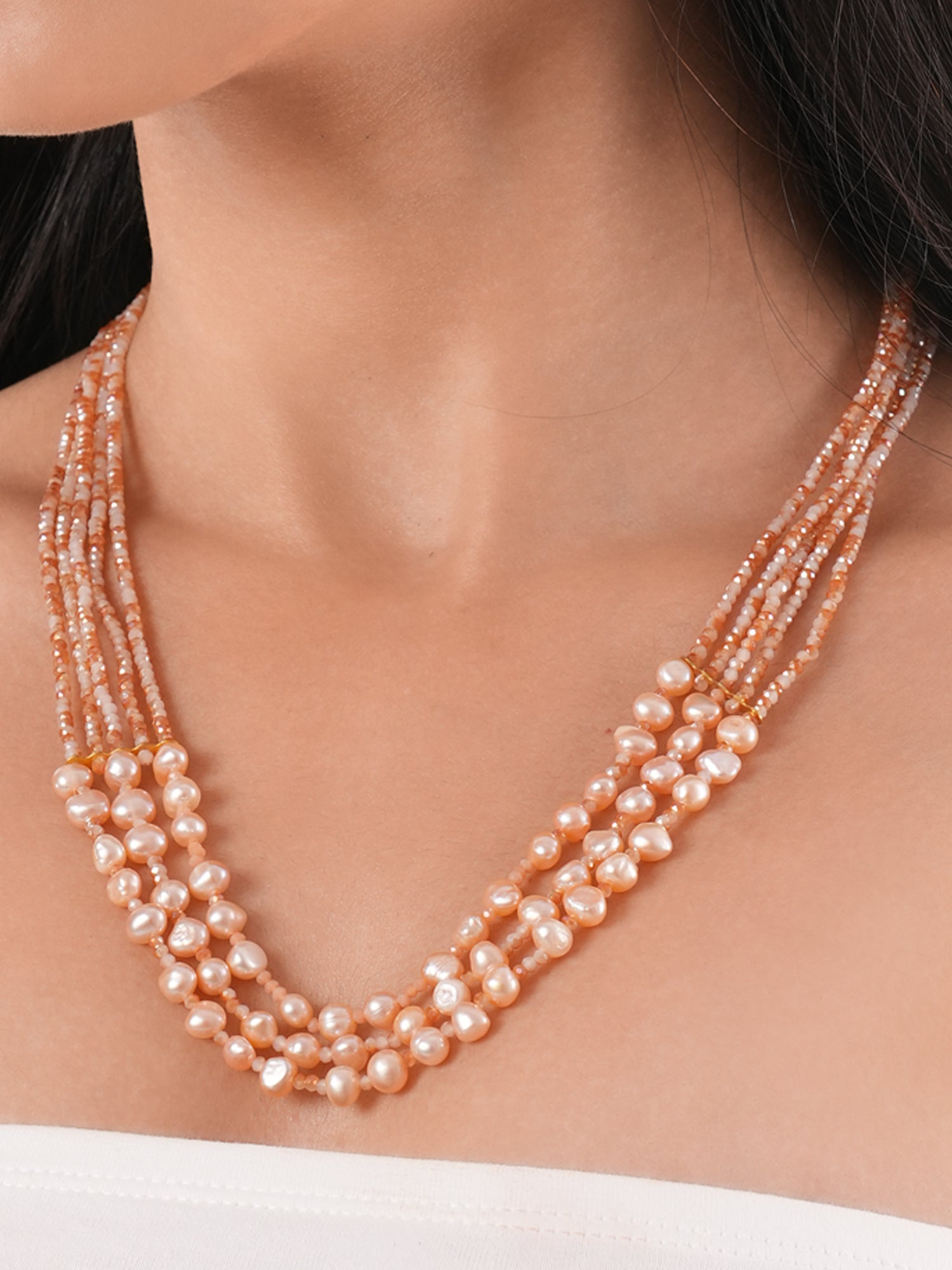 Perzik peach necklace