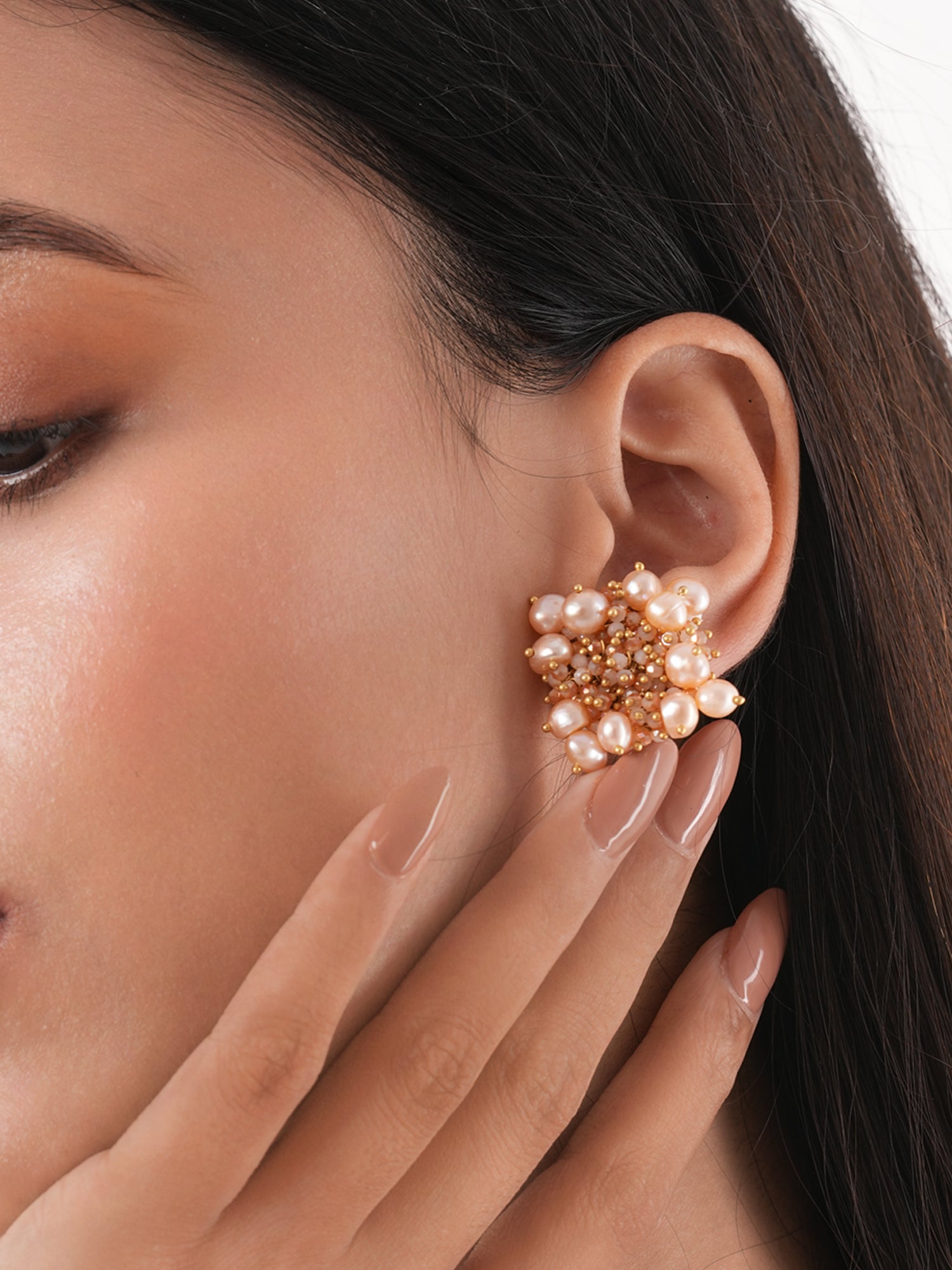Perzik peach studs