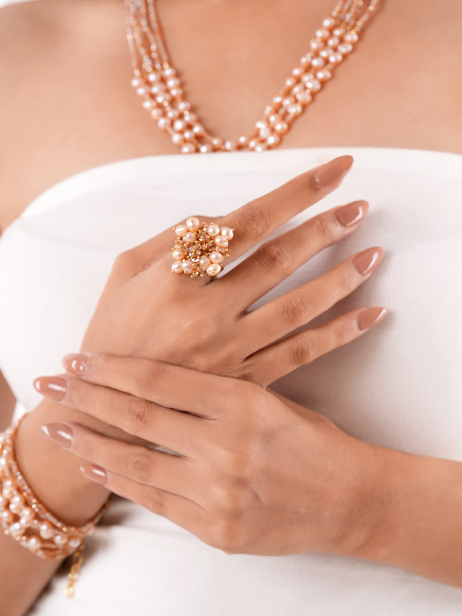 Perzik peach finger ring