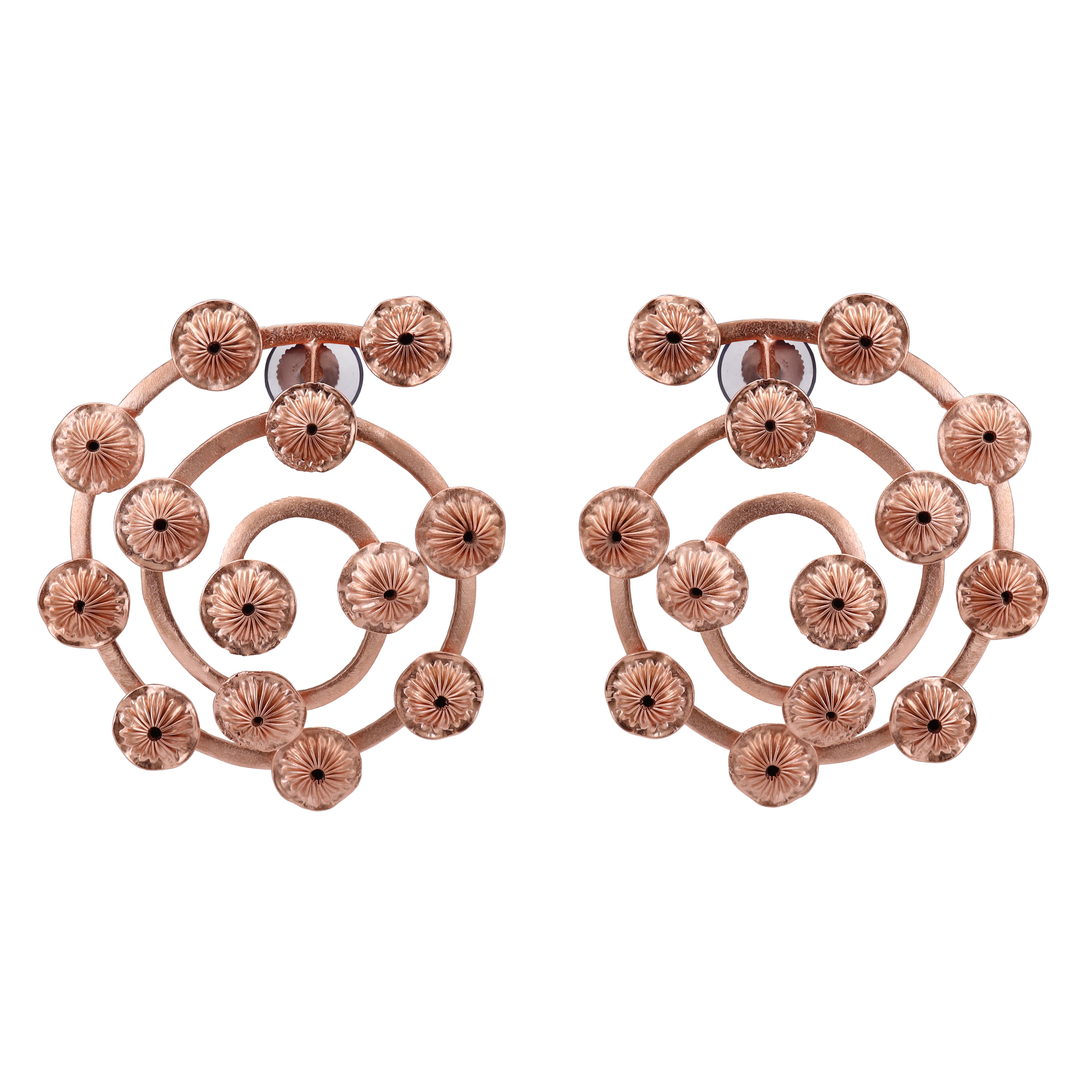Oyster rose shell earrings