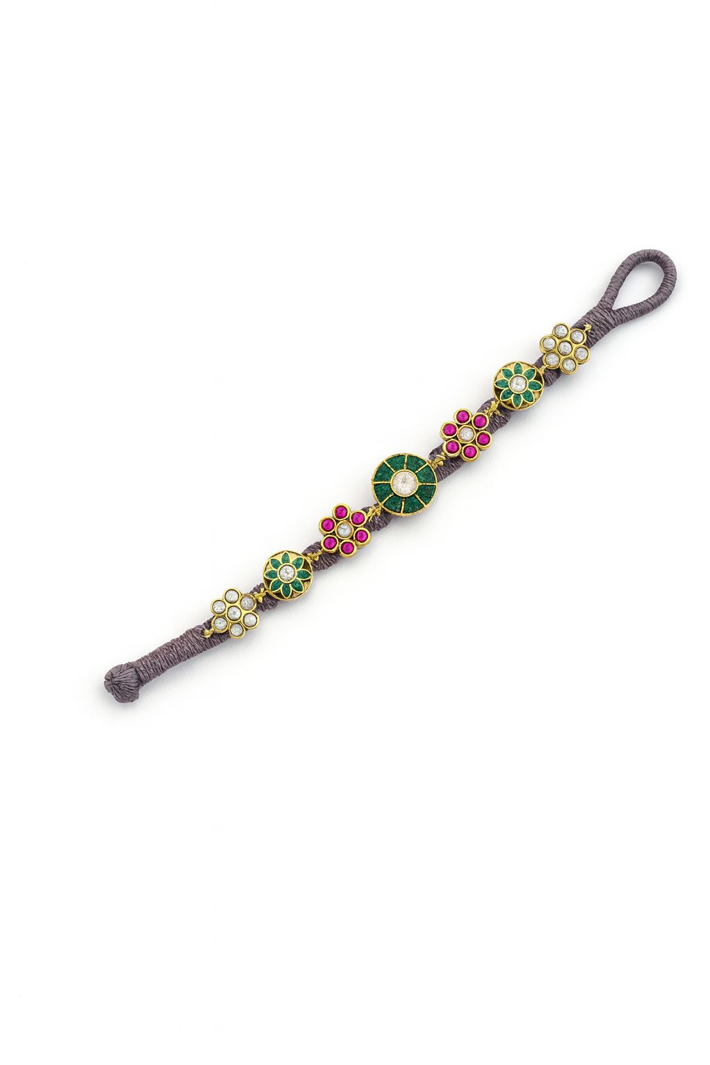 Floral Kundan Enamel Bracelet 1